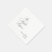 Elegant black calligraphy the night before スタンダードカクテルナプキン (角)