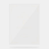 Elegant Black Calligraphy With Floral アクリルサイン (正面)