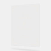 Elegant Black Calligraphy With Floral アクリルサイン (傾斜)