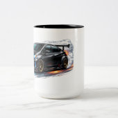 Elegant Black Car Mug ツートーンマグカップ (中央)