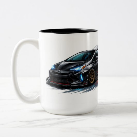 Elegant Black Car Mug ツートーンマグカップ (左)
