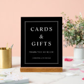 Elegant Black Cards And Gifts Wedding アクリルサイン (ウェディング)