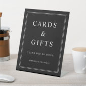 Elegant Black Cards And Gifts Wedding 台座サイン (インサイチュ)