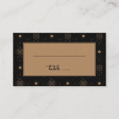 Elegant Black Celestial Stars プレイスカード (正面)