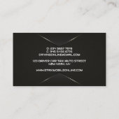 Elegant Black Chauffeur Driver 名刺 (裏面)