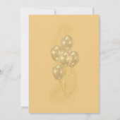 Elegant Black Cheers to 40 Years Birthday Party 招待状 (裏面)