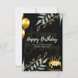 Elegant Black Congratulations cards 出欠カード