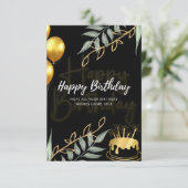 Elegant Black Congratulations cards 出欠カード (スタンド正面)