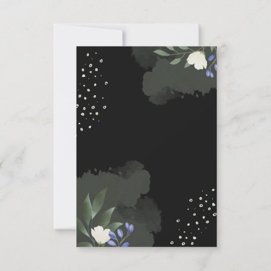 Elegant Black Congratulations cards 出欠カード (裏面)