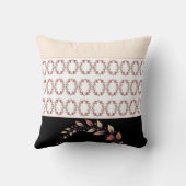 Elegant Black Cream And Clay クッション (裏面)