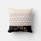 Elegant Black Cream And Clay クッション (正面)
