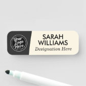 Elegant Black Cream Professional Logo Title 名札 (インサイチュ)