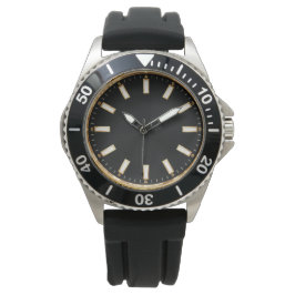 Elegant Black Diver Style Watch Design  腕時計