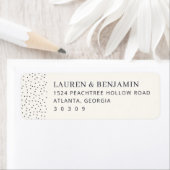 Elegant Black Dotted Minimalist ラベル (インサイチュ)