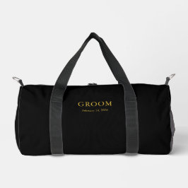 Elegant Black Duffle Bag for Groomsmen Gift ダッフルバッグ