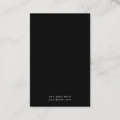Elegant Black Earring Display Card Custom Business 名刺 (裏面)