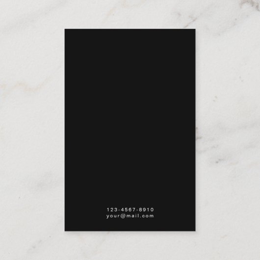 Elegant Black Earring Display Card Custom Business 名刺 (裏面)