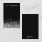Elegant Black Earring Display Card Custom Business 名刺 (正面/裏面)