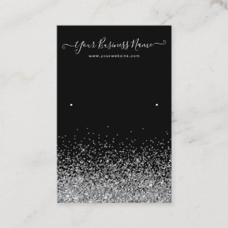 Elegant Black Earring Display Card Custom Business 名刺