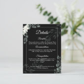 Elegant Black Enclosure Card with White Lily サンキューカード (スタンド正面)