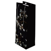 Elegant Black Floral ワインギフトバッグ (裏面アングル)