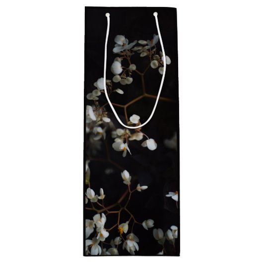 Elegant Black Floral ワインギフトバッグ (正面)