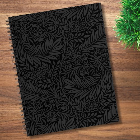 Elegant Black Floral Pattern Notebook ノートブック
