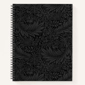 Elegant Black Floral Pattern Notebook ノートブック (正面)