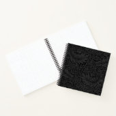 Elegant Black Floral Pattern Notebook ノートブック (内部)