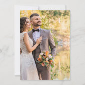 Elegant black Floral Wedding Invitation 招待状 (裏面)