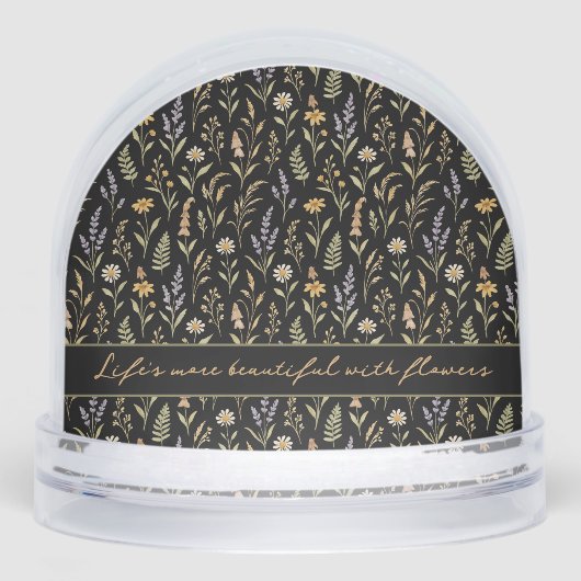 Elegant Black Floral Wildflowers (正面)