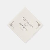 Elegant Black Geometric スタンダードカクテルナプキン (角)