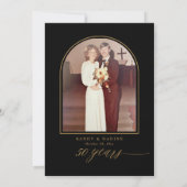 Elegant Black Gold 50th Wedding Anniversary Party 招待状 (裏面)