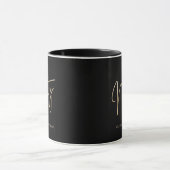 Elegant Black Gold 90th Birthday マグカップ (中央)