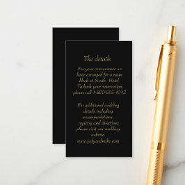 Elegant Black & Gold Art Deco Enclosure card エンクロージャーカード