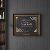 Elegant Black Gold Certificate Of Achievement Desi