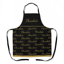 Elegant Black Gold Chocolate Staff Uniform