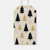 Elegant Black & Gold Christmas Tree ギフトタグ (裏面)