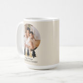 Elegant Black & Gold Christmas Tree コーヒーマグカップ (正面左)