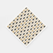 Elegant Black & Gold Christmas Tree スタンダードランチョンナプキン (角)