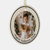 Elegant Black & Gold Christmas Tree セラミックオーナメント (右)