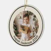 Elegant Black & Gold Christmas Tree セラミックオーナメント (左)