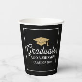 Elegant Black & Gold Class Of 2026 Graduation 紙コップ (裏面)
