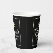 Elegant Black & Gold Class Of 2026 Graduation 紙コップ (右)