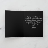 Elegant Black Gold Diamonds Pearls 40th Birthday カード (内部)