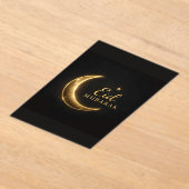 Elegant Black & Gold Eid Mubarak Card – Premium Is アクリル招待状 (レイダウン)