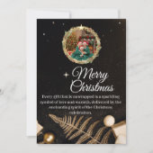 Elegant Black & Gold Family Christmas Card 2026 セーブザデート (正面)