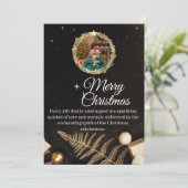 Elegant Black & Gold Family Christmas Card 2026 セーブザデート (スタンド正面)