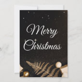 Elegant Black & Gold Family Christmas Card 2026 セーブザデート (裏面)