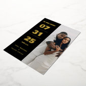 Elegant Black & Gold Foil Wedding Invitation 箔招待状 (回転した状態)